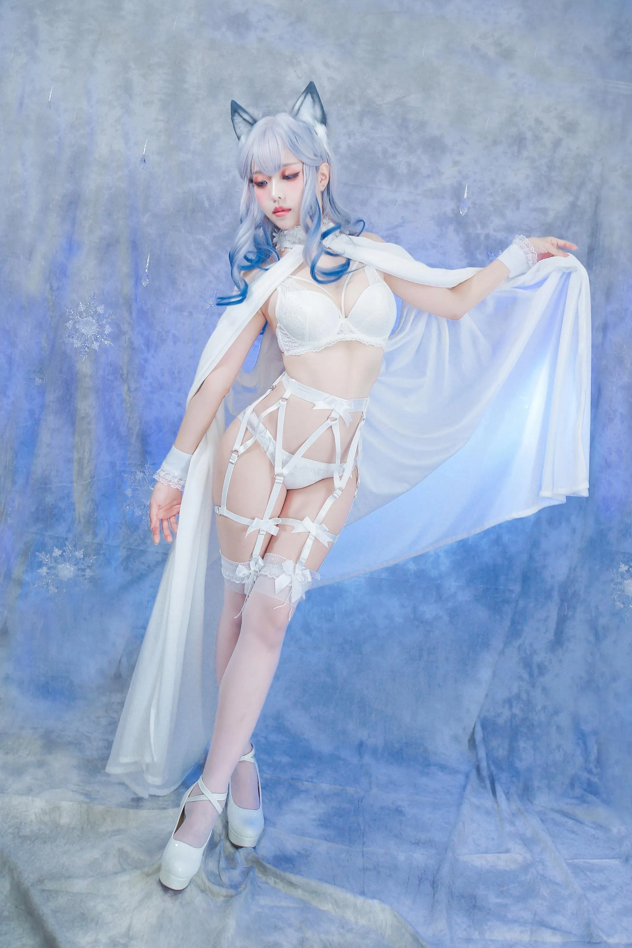 ElyEE子 – NO.43 猫耳白丝带 [48P]插图5